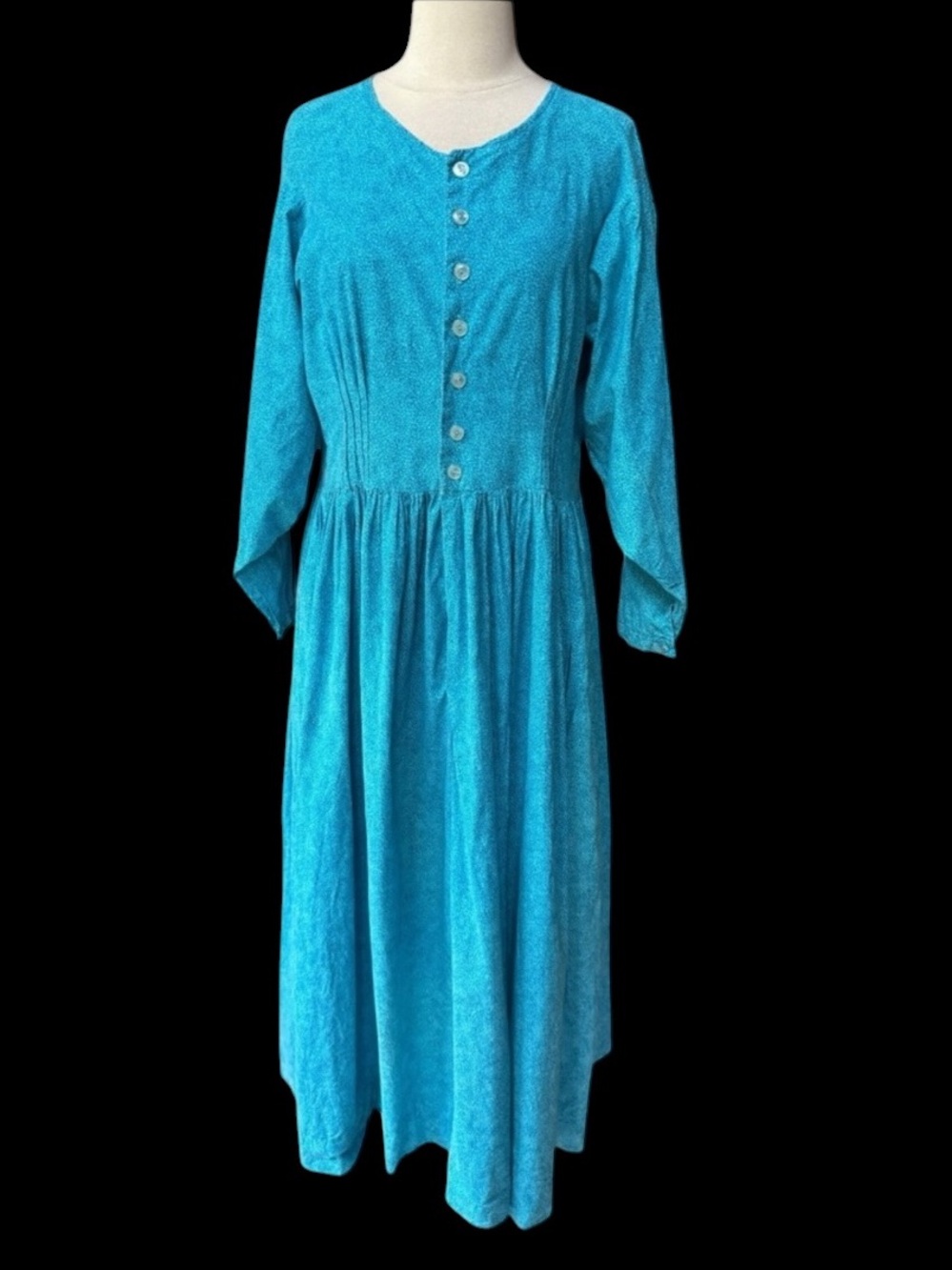 1970s Ditsy Floral Cotton Cottagecore/Prairie Dress